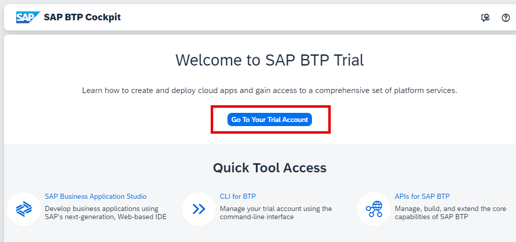 Open Trial account