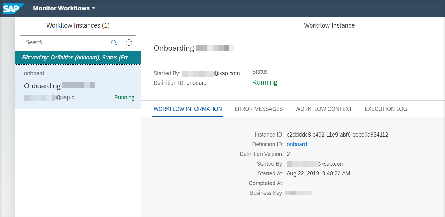 Show instance details