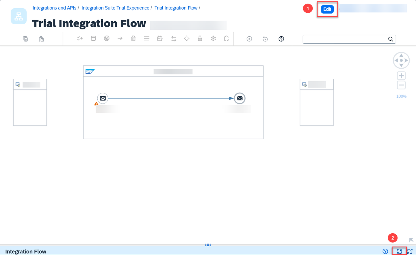Start editing the integration flow