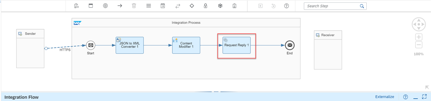Connect request reply step