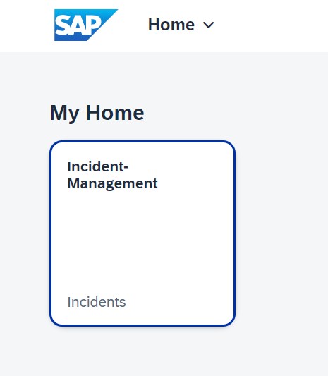 Incident Management tile on the launchpage