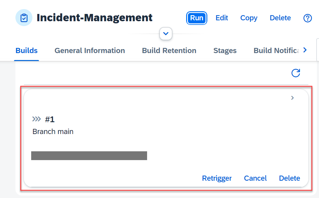 Build running