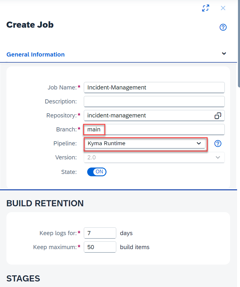 Configure pipeline
