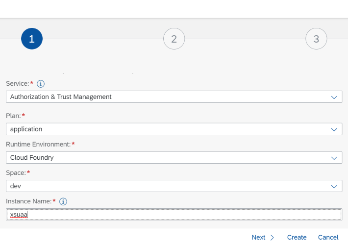 Select application service plan