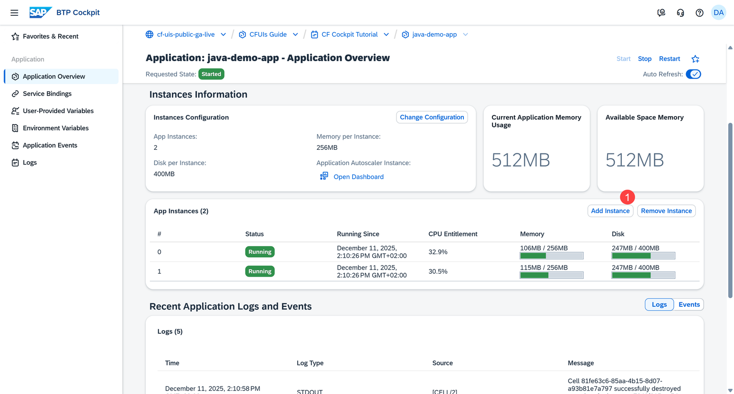 Choose Add Instance