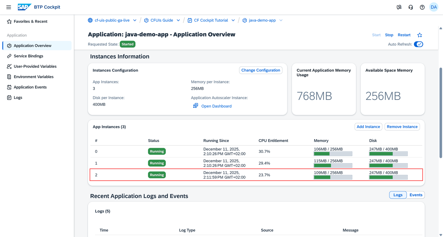 Check Added Instance
