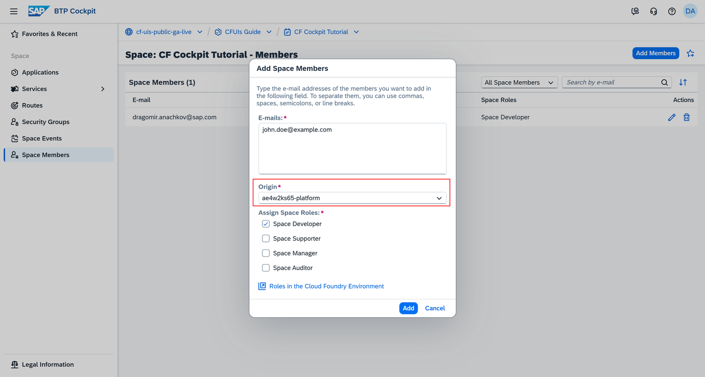 Custom Identity Provider (Origin)