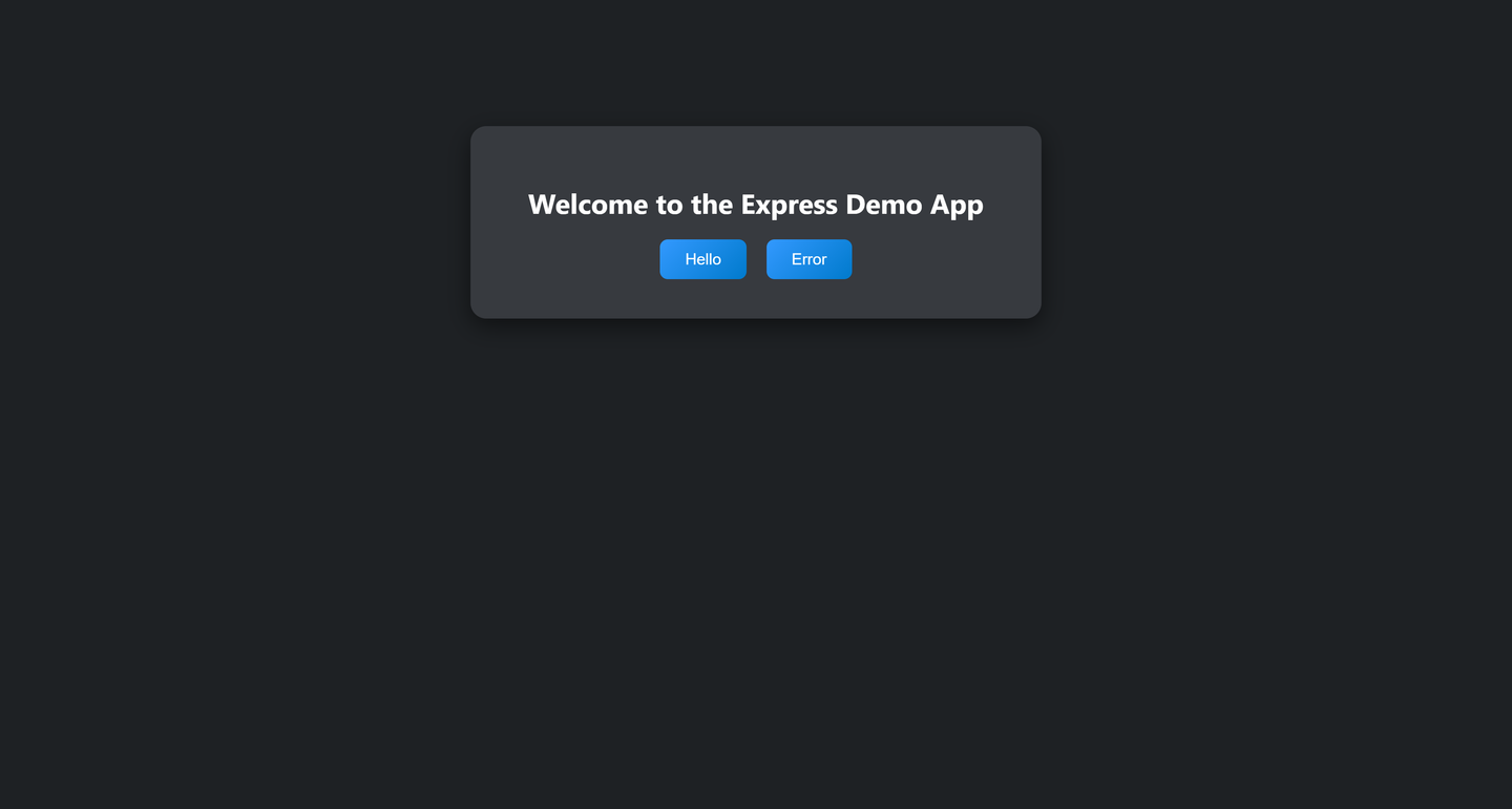 Dark Theme of the Sample Application