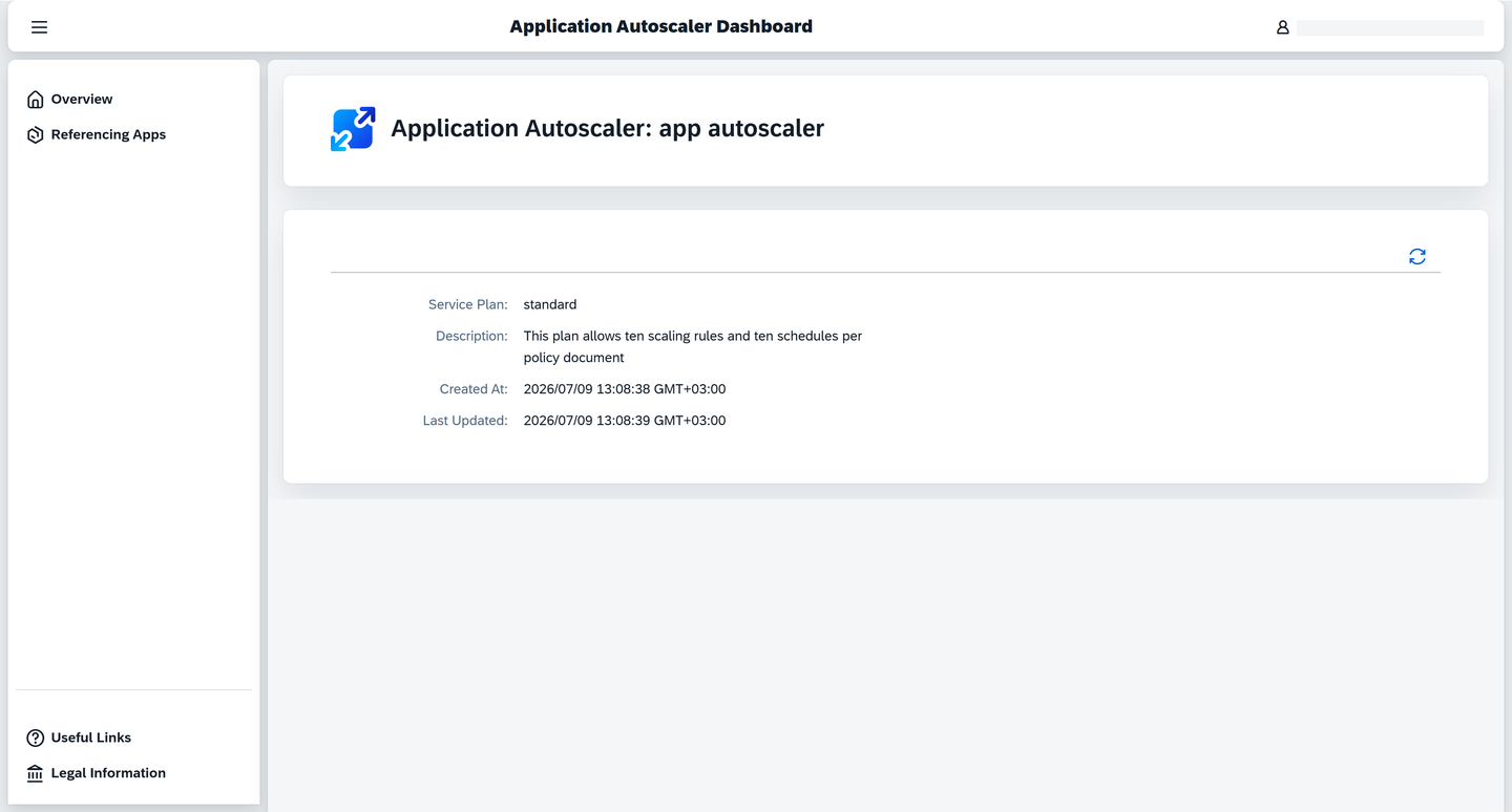 Application Autoscaler Dashboard