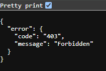 Error message