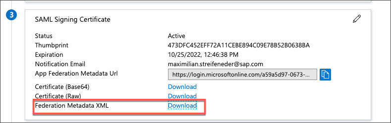 download federation metadata
