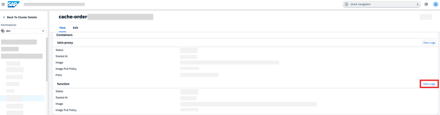 Function Logs Location