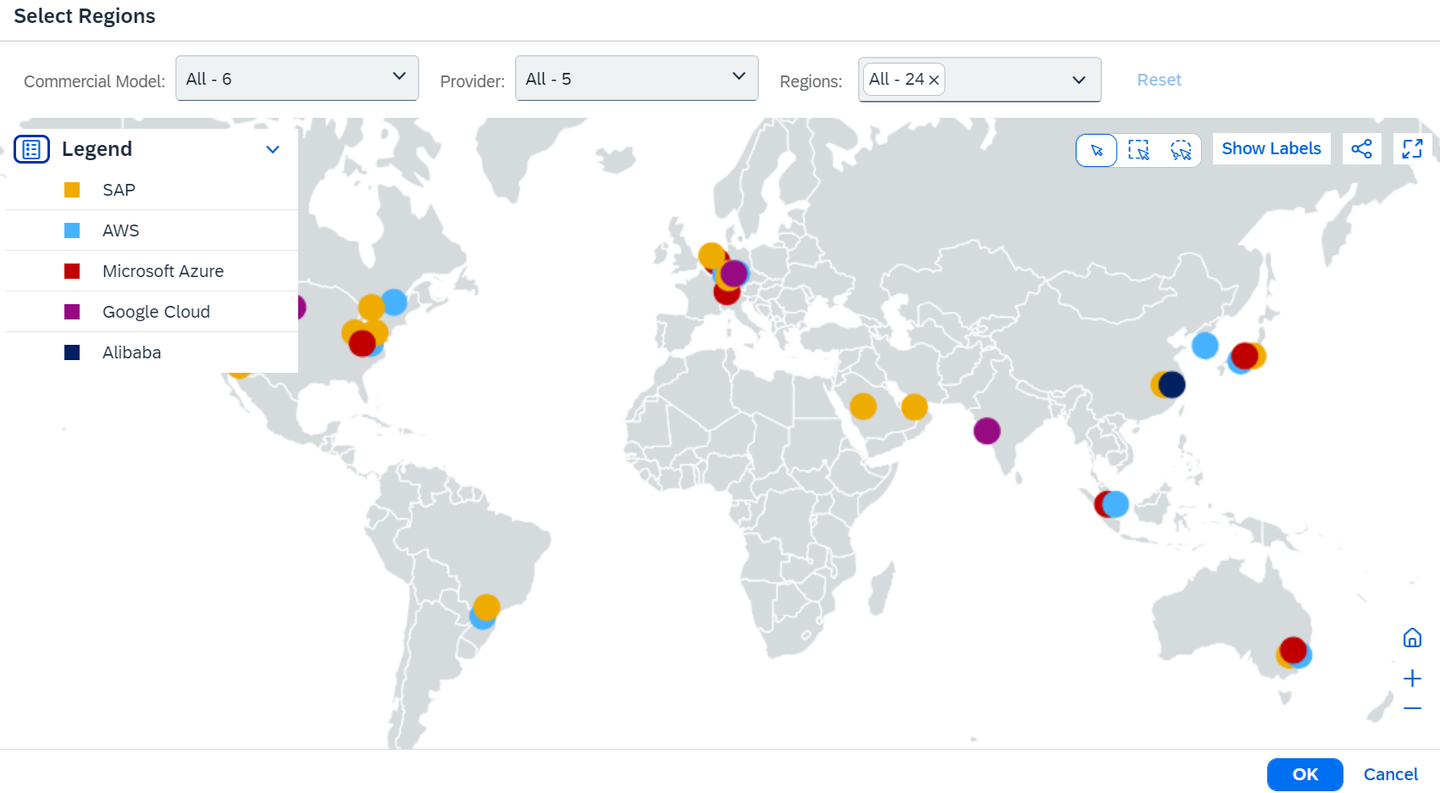 Discovery Center regions map