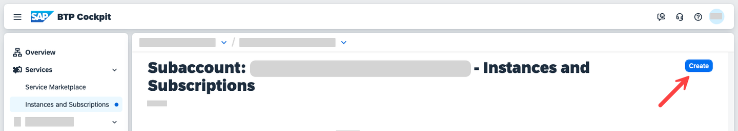 Create instance