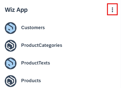 Settings menu button