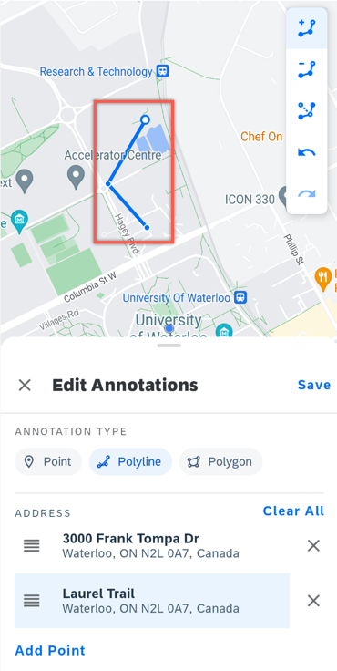 Add polyline to map