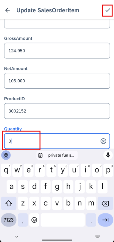 Create with zero quantity
