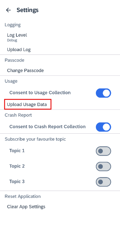 Click Upload Usage