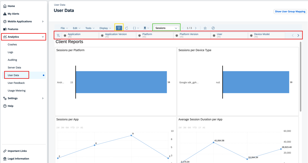 View usage report