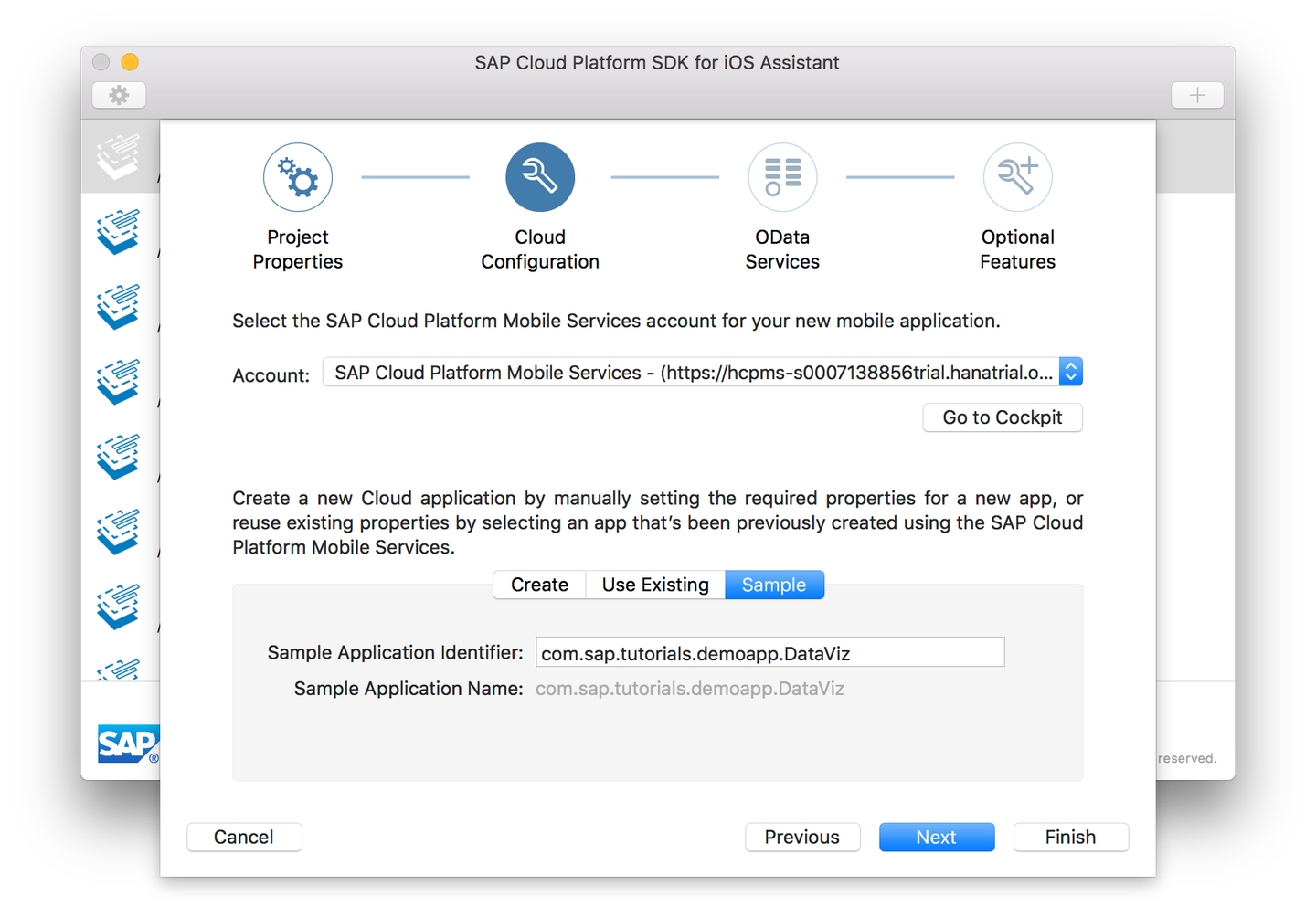 Create Xcode project with SAP BTP SDK Assistant for iOS