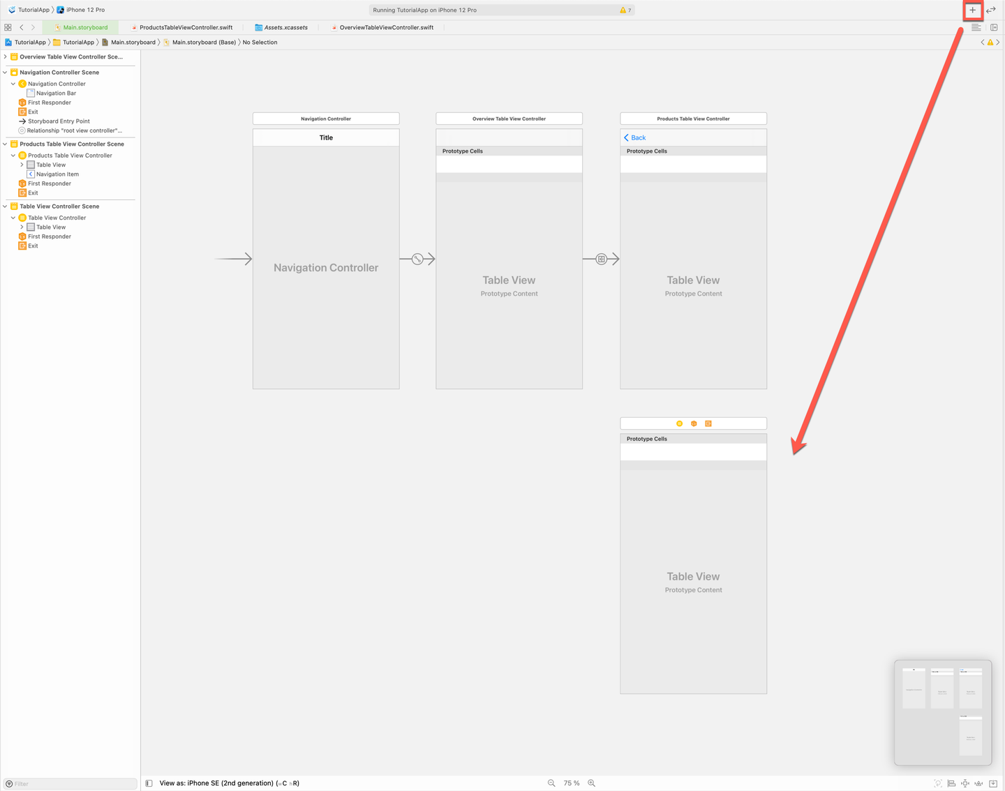 Main Storyboard Customer VC