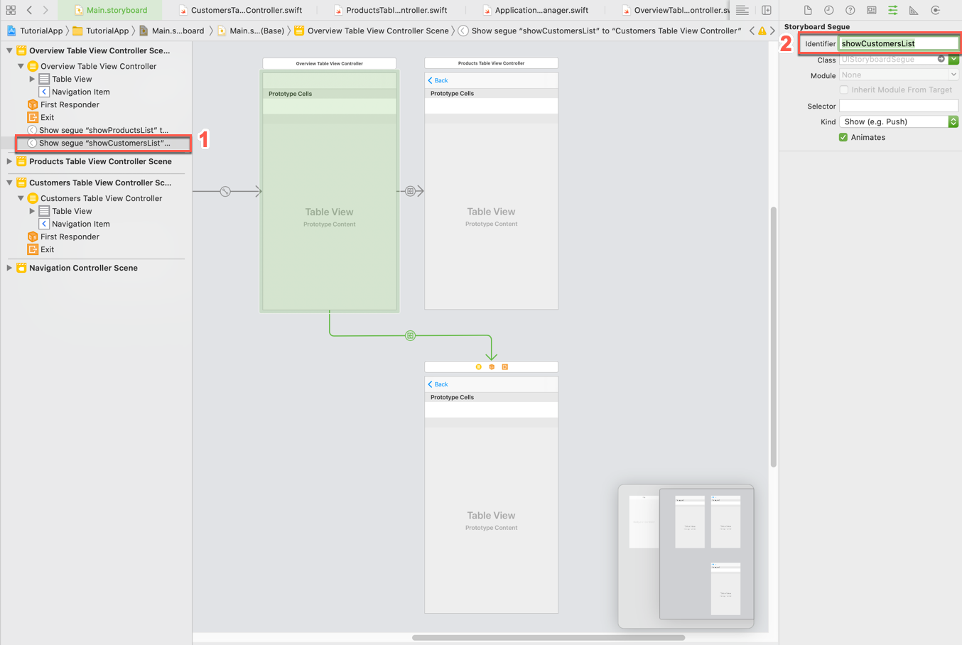 Main Storyboard Product List