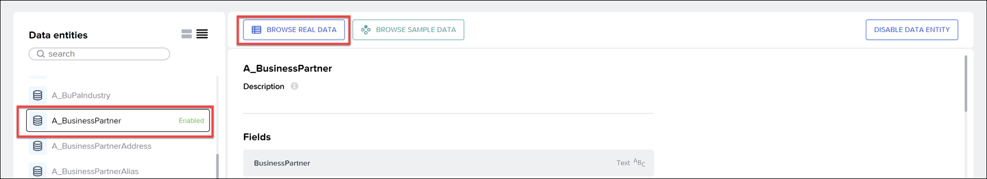Browse real data