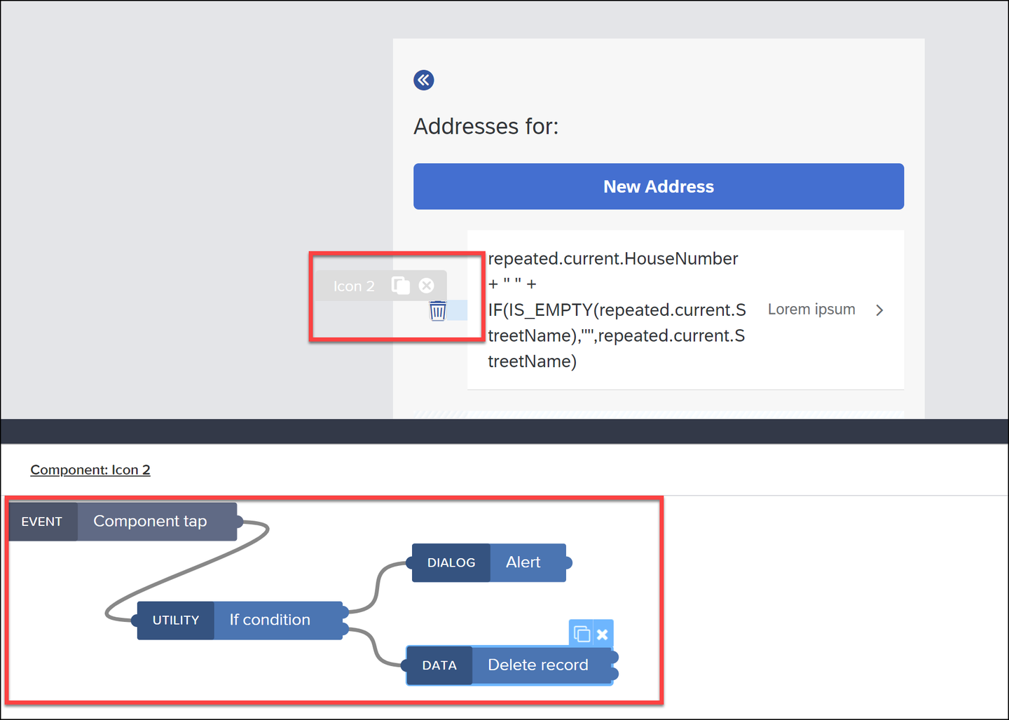 Delete flow functions