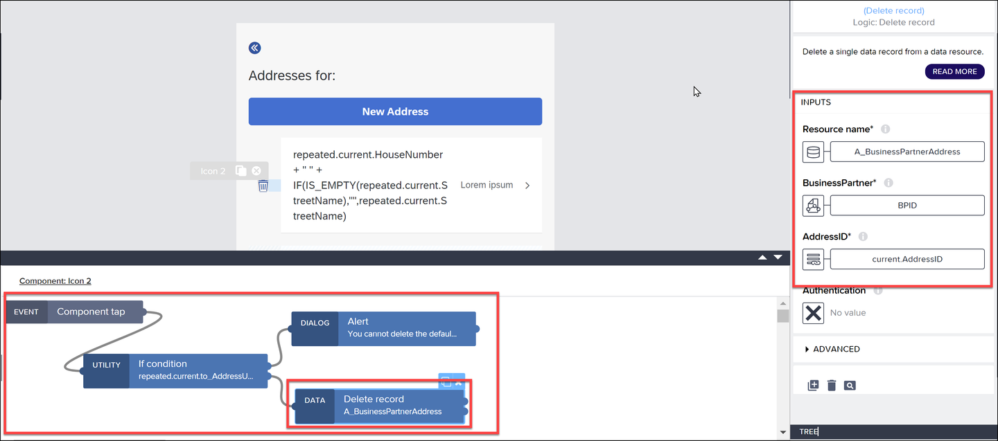 Configure flow functions