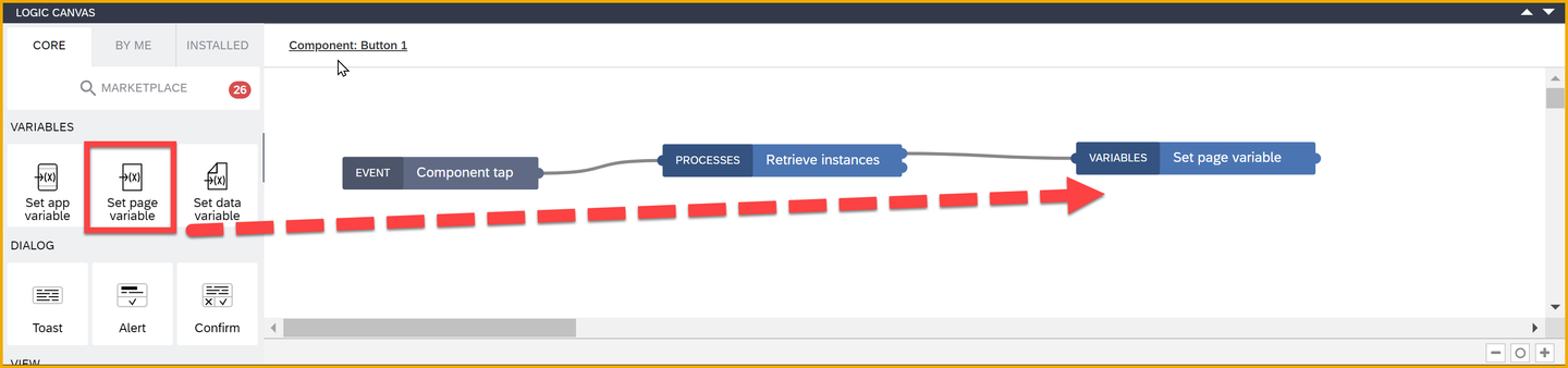 Set page variable