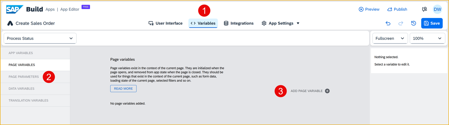 Page variable