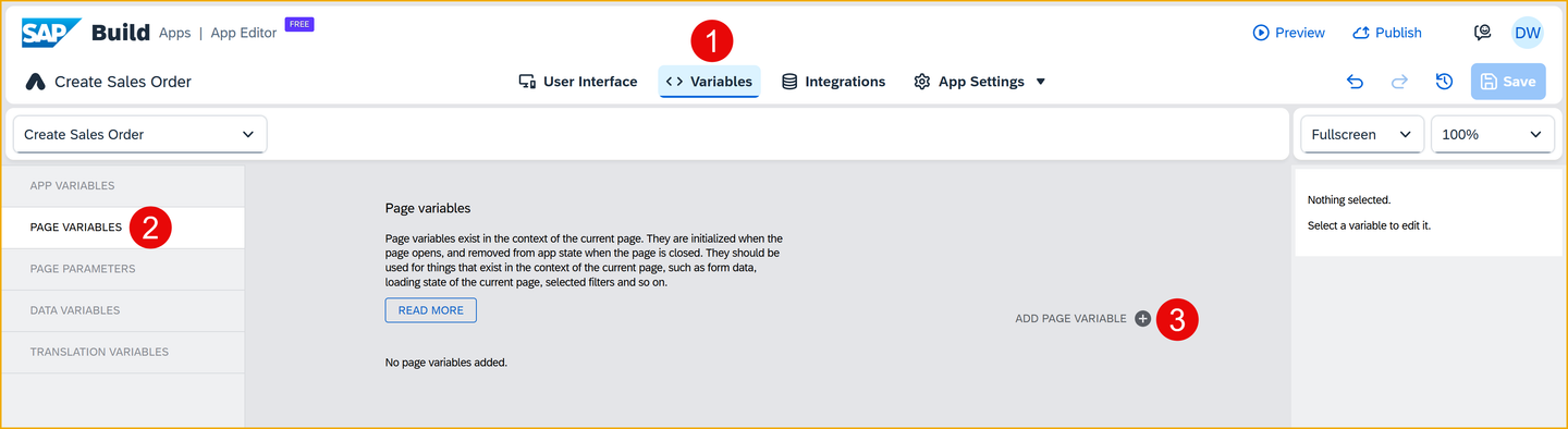 Page variable