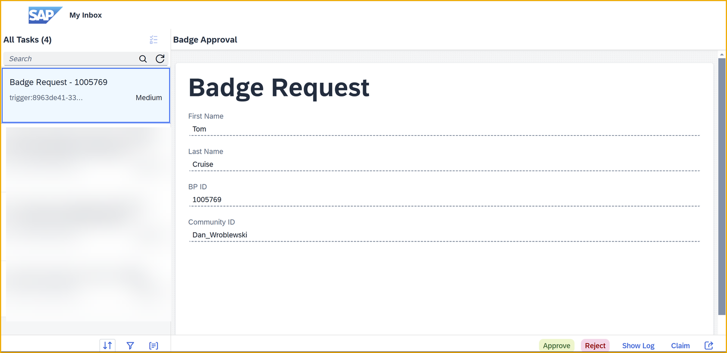 Approval form