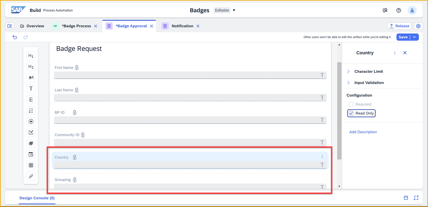 Text fields added