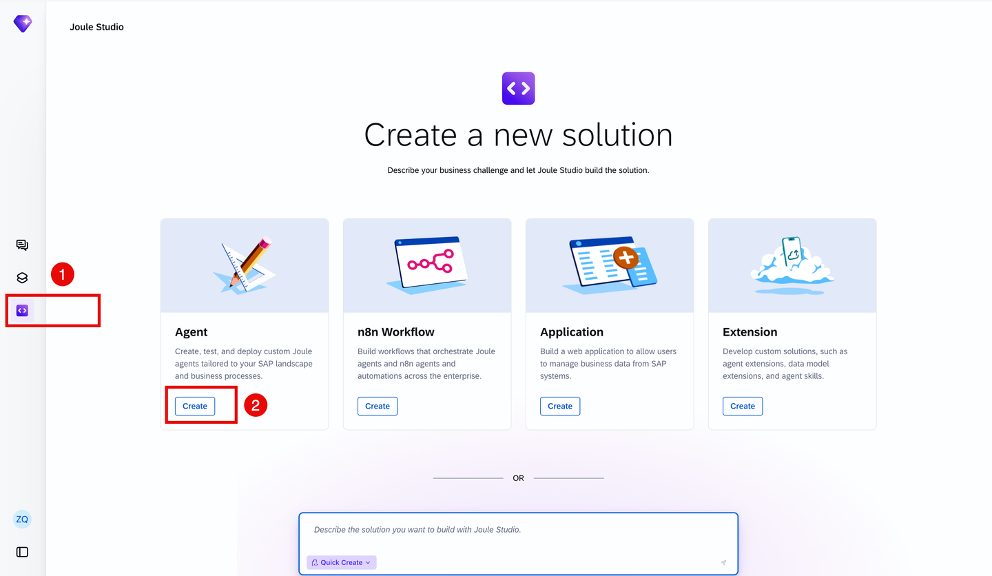 Open the new solution dialog