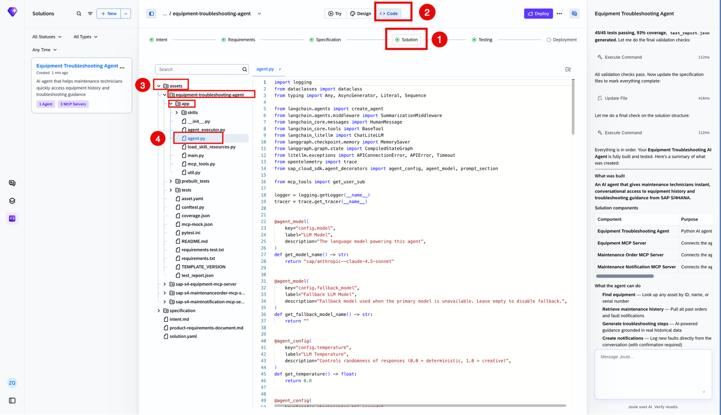 Solution code