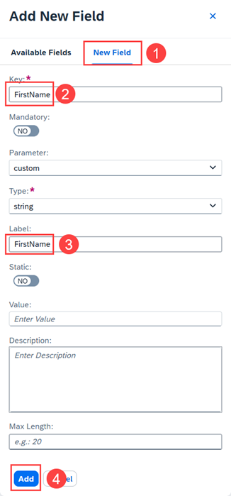Actions add new field