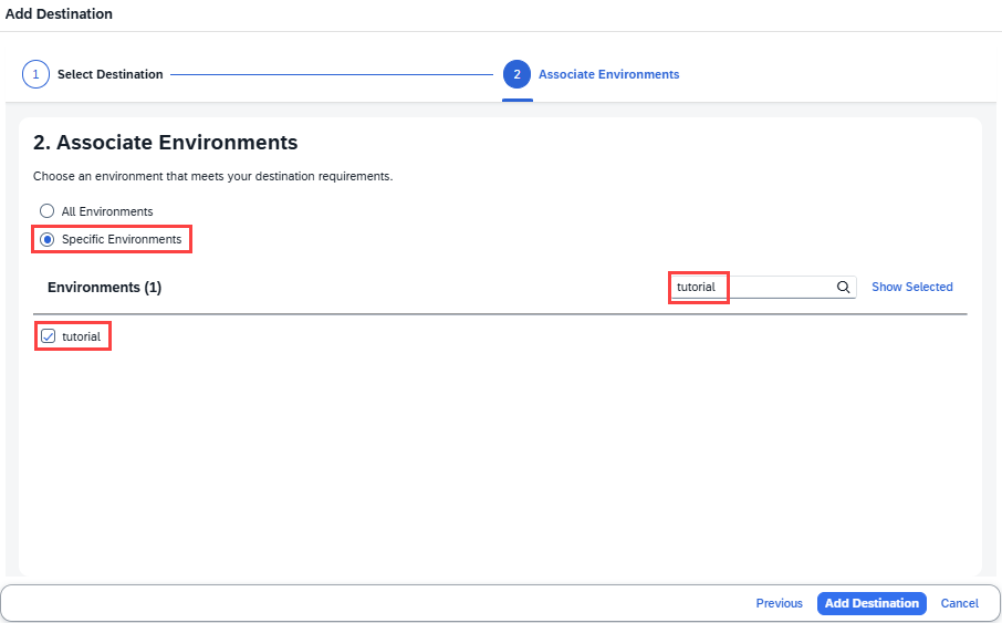 Associate environments