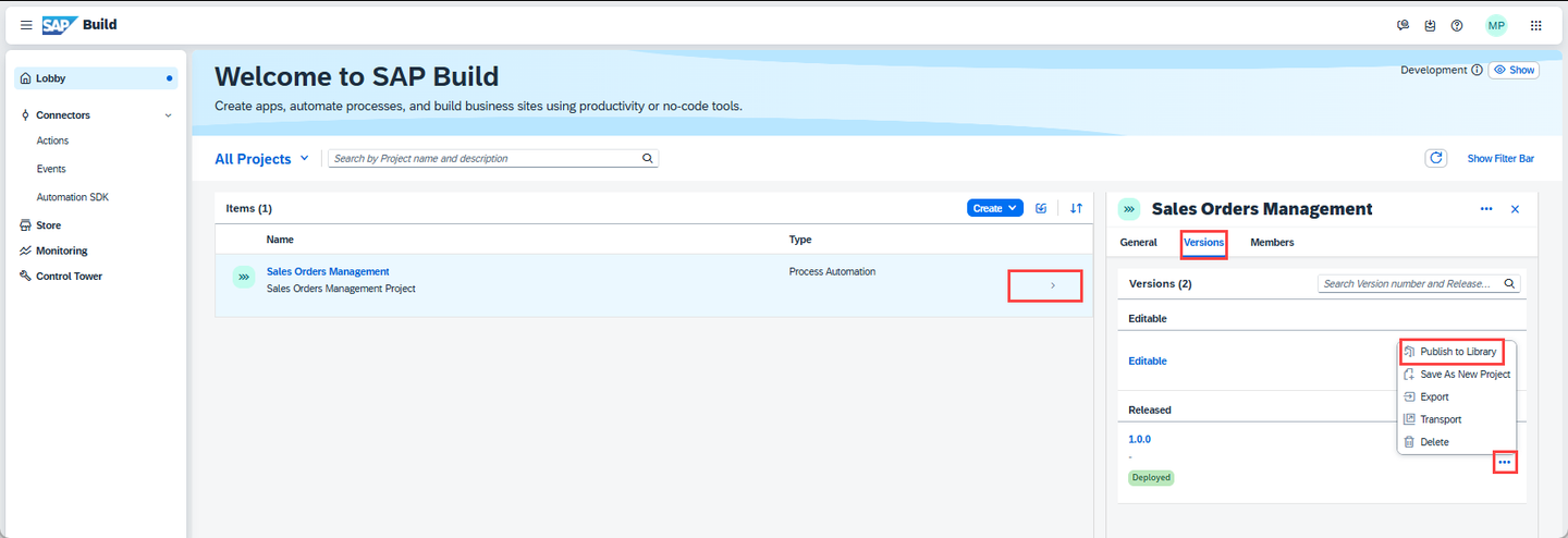 Publish to Library