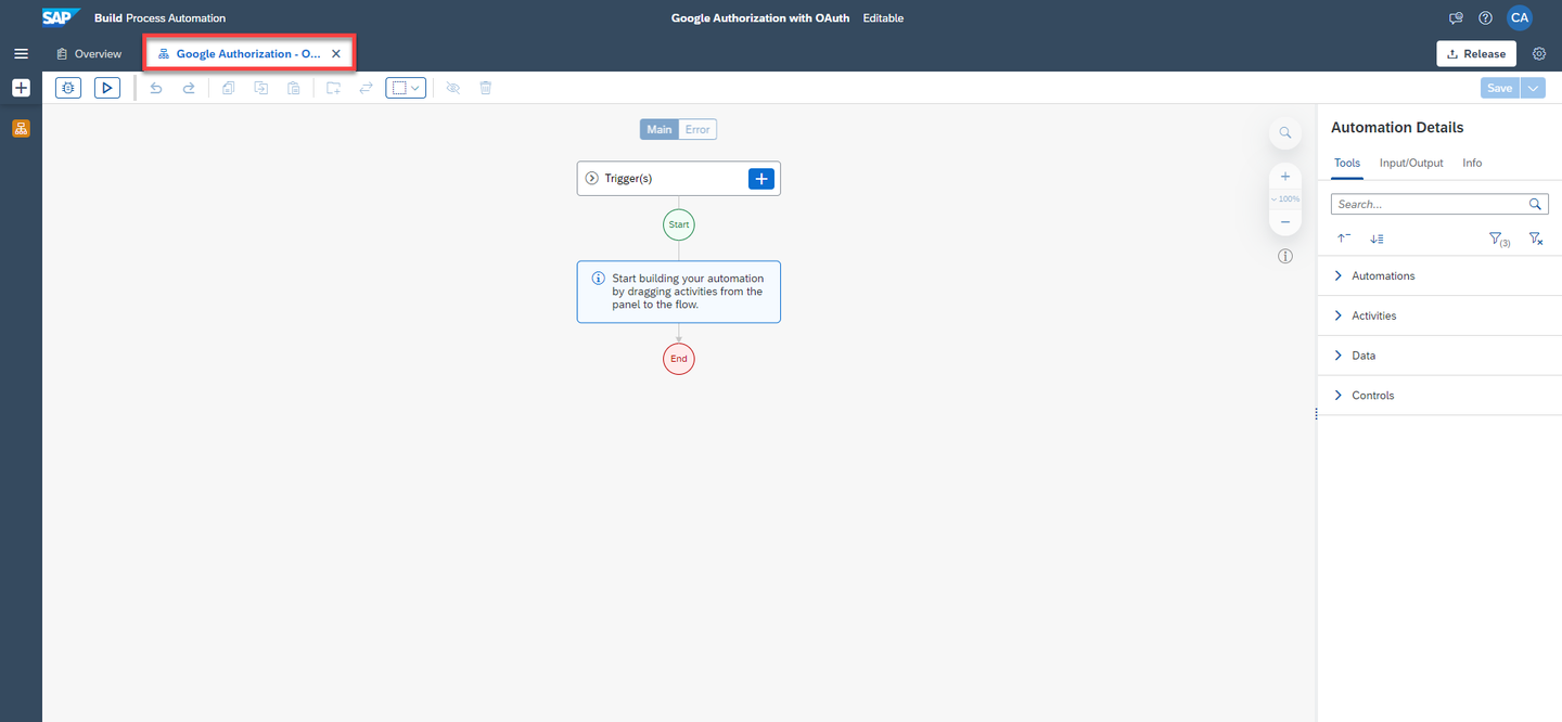 Create automation