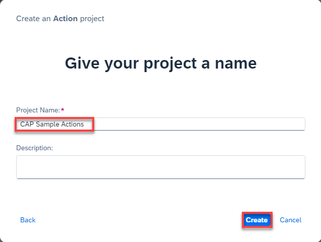 createActionProject
