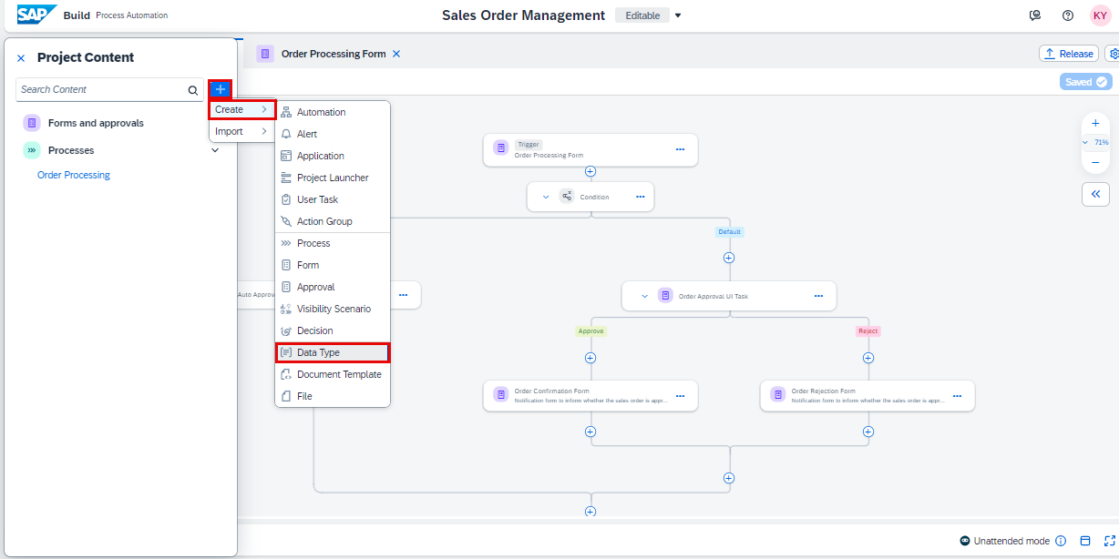 Create data type