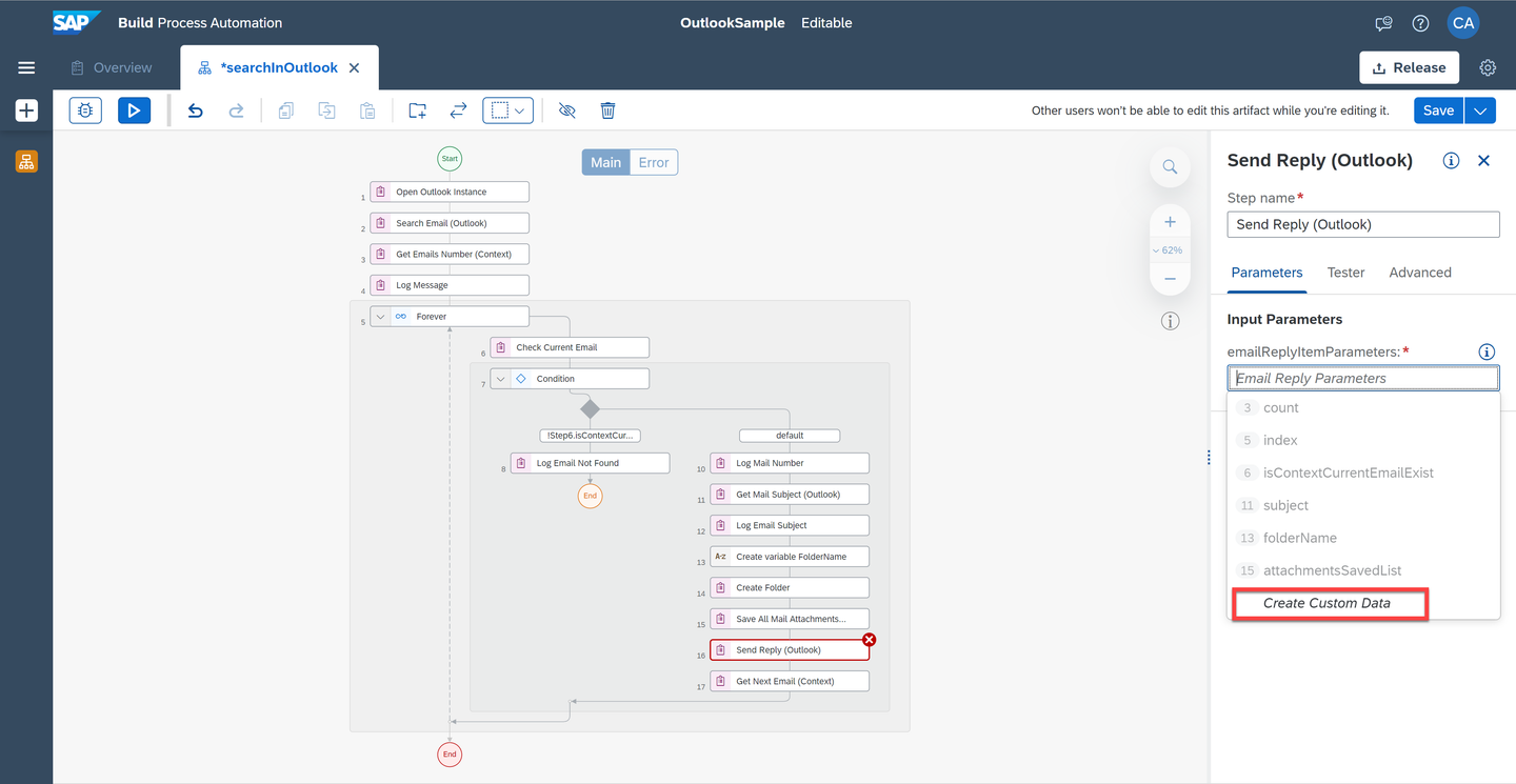 Create Custom reply data