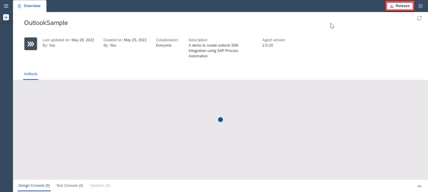 Release Project from within Automation Project