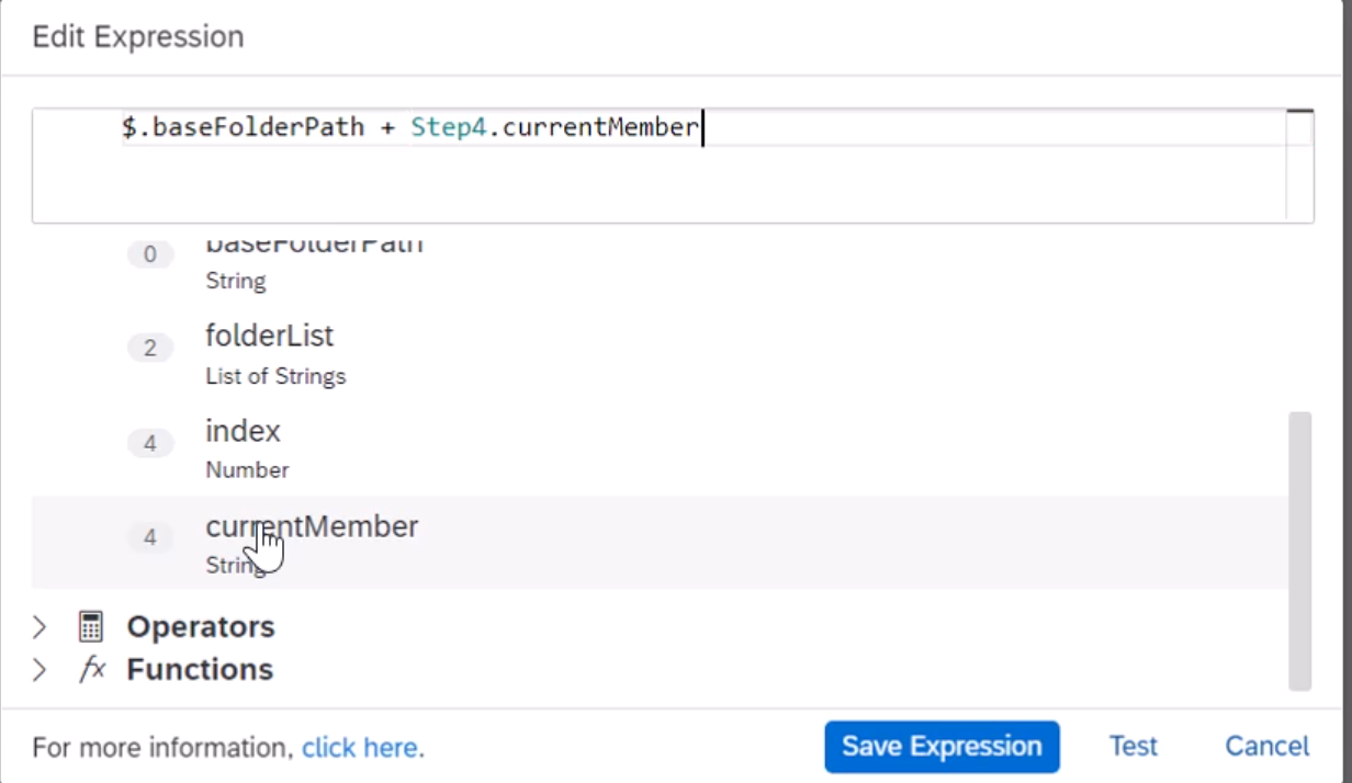Log output of Get File List Collection