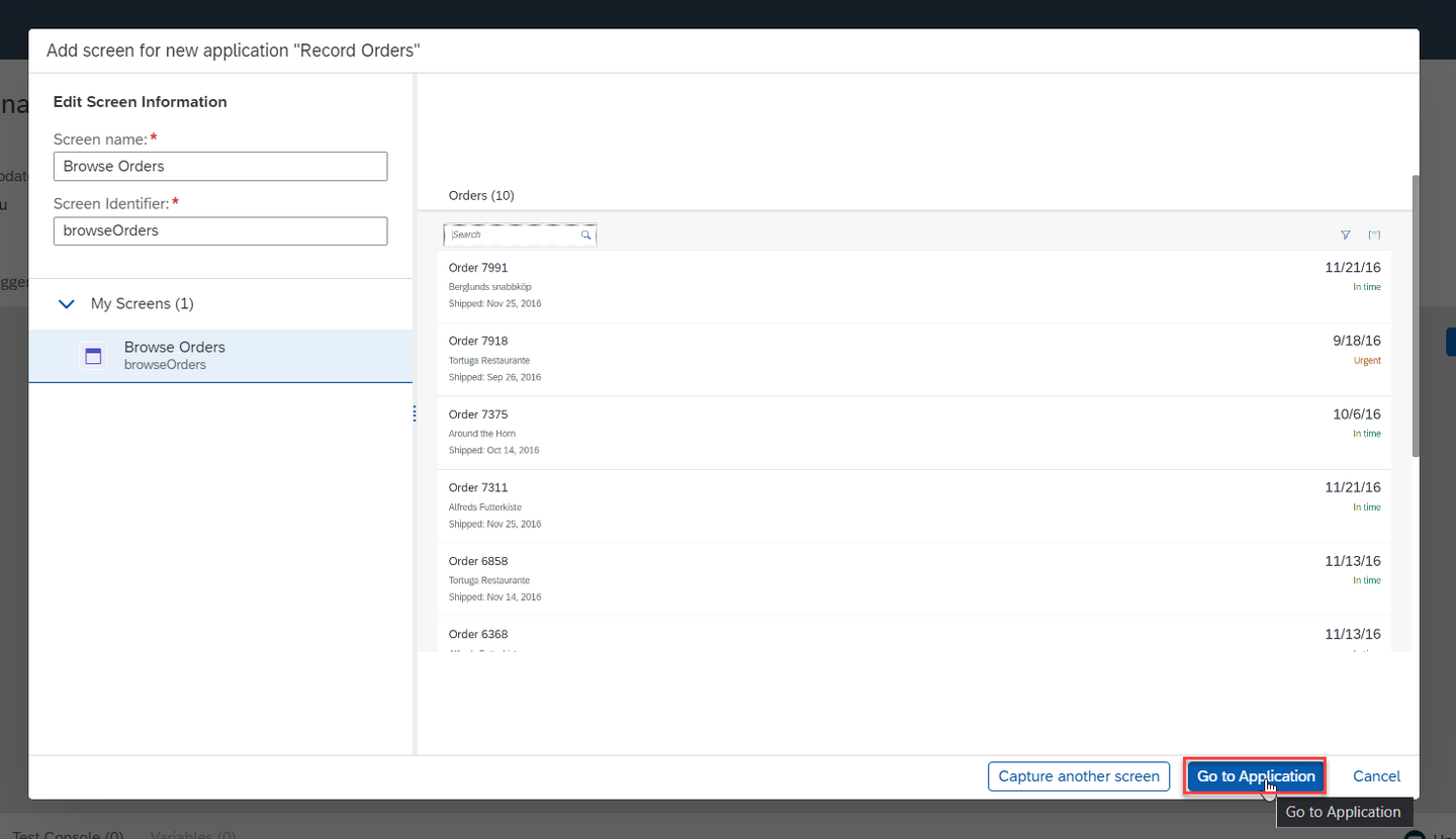 New Project popup