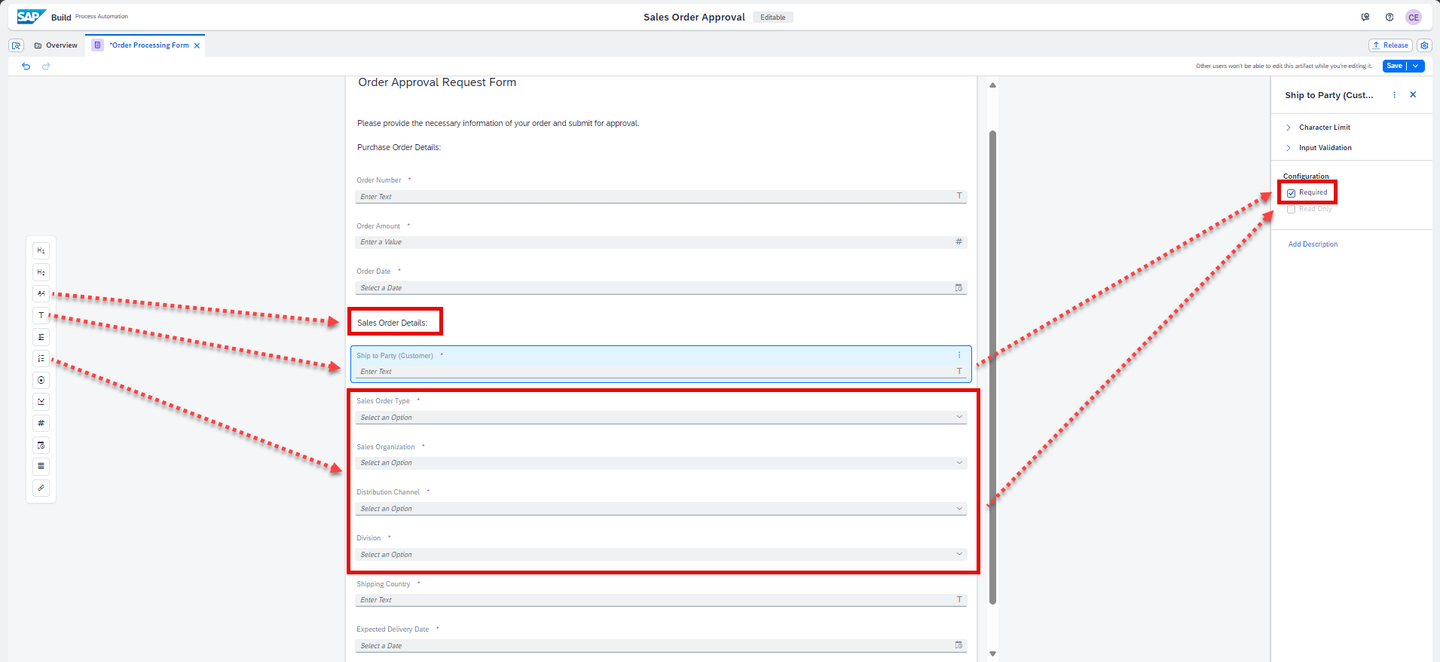 Order Processing Form