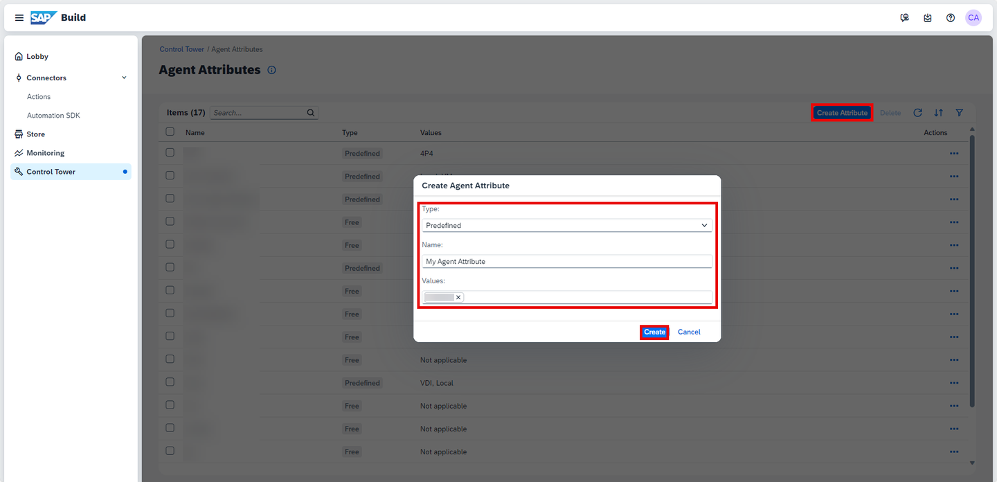 Create Agent Attribute