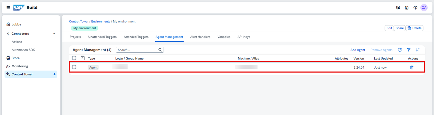 Agent Management List