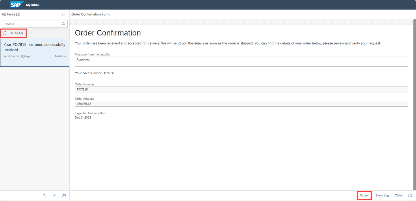 Confirmation Form